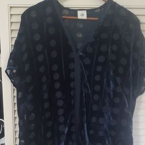 CABI Navy Burn Out Top